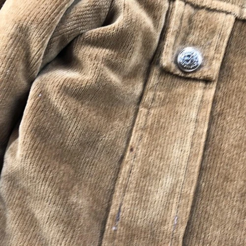 Vintage Cal Craft Coat Mens Large Brown Corduroy Faux Fur Lined Overcoat USA image 6