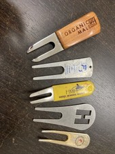 Golf Divot Tool Metal Simple Clean Design 5 Lot 