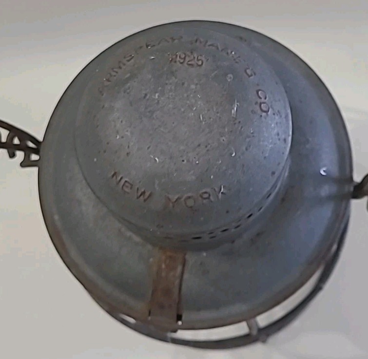 Vintage Railroad Lantern Armspear 1925 New York Clear Globe Read