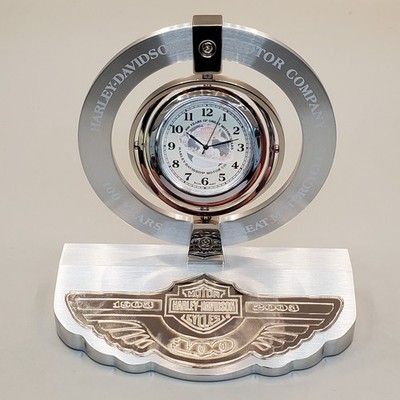 Harley Davidson Rotating Desk Clock 100th Anniversary Japan