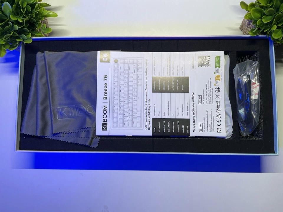 Kiboom Breeze 75 Mechanical Keyboard Compact 75% RGB Quiet Sound Black Color NEU - Bild 4 von 4