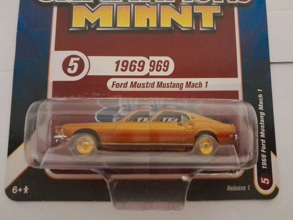 Racing Champions Ford Mustang Mach 1, 1969 Gold Strike como nuevo NUEVO Foto 3 de 4