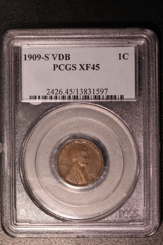 1909-S VDB Lincoln Cent | FRESH FROM A BOSTON COLLECTION | PCGS XF45 | LOT S-2