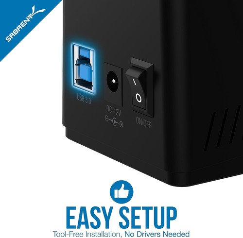 Compact Hot-Swappable USB 3.0 to SATA Dock for 2.5"/3.5" Drives - LED Indicator - Picture 8 of 10