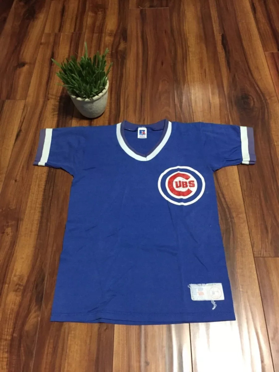 vtg 80's youth CHICAGO CUBS t-shirt BASEBALL jersey USA MADE