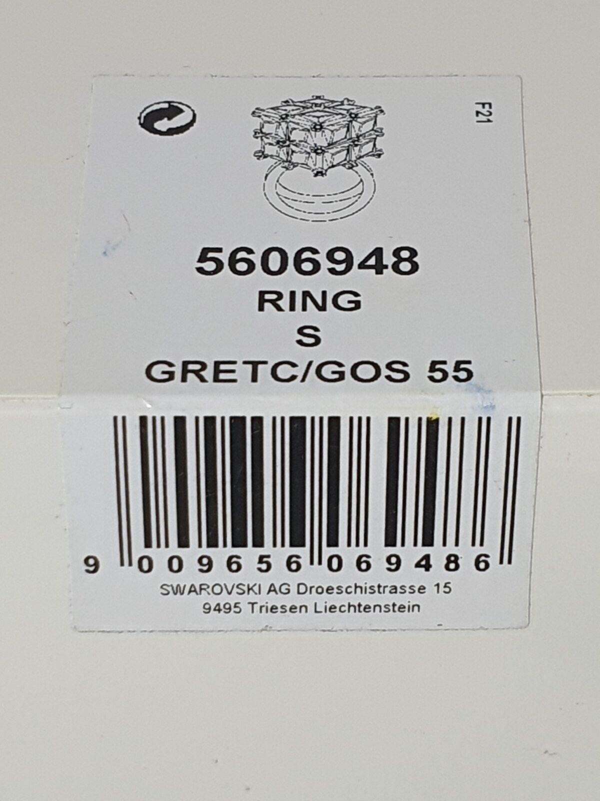 Swarovski Curiosa Cocktail Ring GrünGold S 55 (5606948)