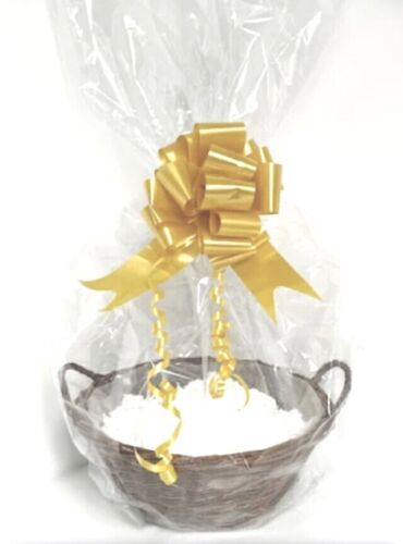 💜Clear Cellophane Wrap cut from roll folded & FREE PULL BOW any colour BARGAIN - Picture 20 of 26
