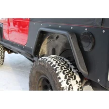 Fishbone FB23029R Tube Fenders Rear 3in Flare Steel Black PC For Wrangler TJ