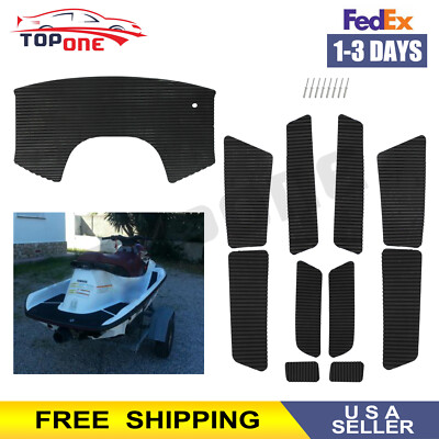 New Black Traction Mats Foot Pad For 1997-2000 Yamaha GP760 GP800 GP1200