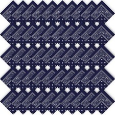 50 Pcs Bandanas Paisley Cowboy Polyester Bandanas Bulk Multi Purpose Headband...