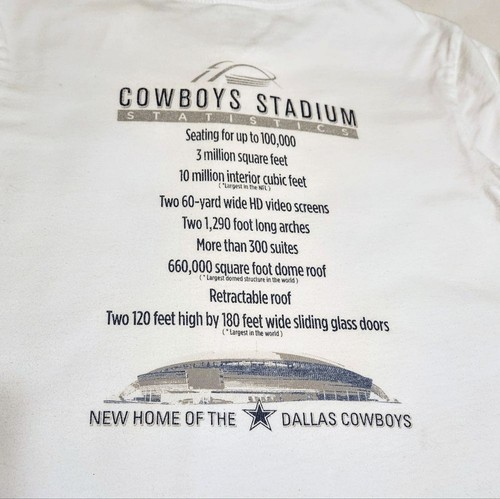 Camiseta NFL Dallas Cowboys 2009 Temporada Inaugural Estadio Blanca/Gris Mediana - Imagen 8 de 10