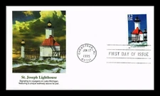 SAINT JOSEPH LIGHTHOUSE 1995 FLEETWOOD CACHET FDC UNADDR