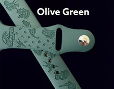 Jurassic Park Watch Band Laser Engraved Silicone Band Comp with Apple Watch