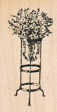 Bouquet Stand/Small 1 1/4 x 2 1/2" Rubber Stamp, Plant Stamp, Flowers Stamp