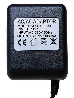 ALESIS 3630 COMPRESSOR POWER SUPPLY (2 METER) ADAPTER AC 9V