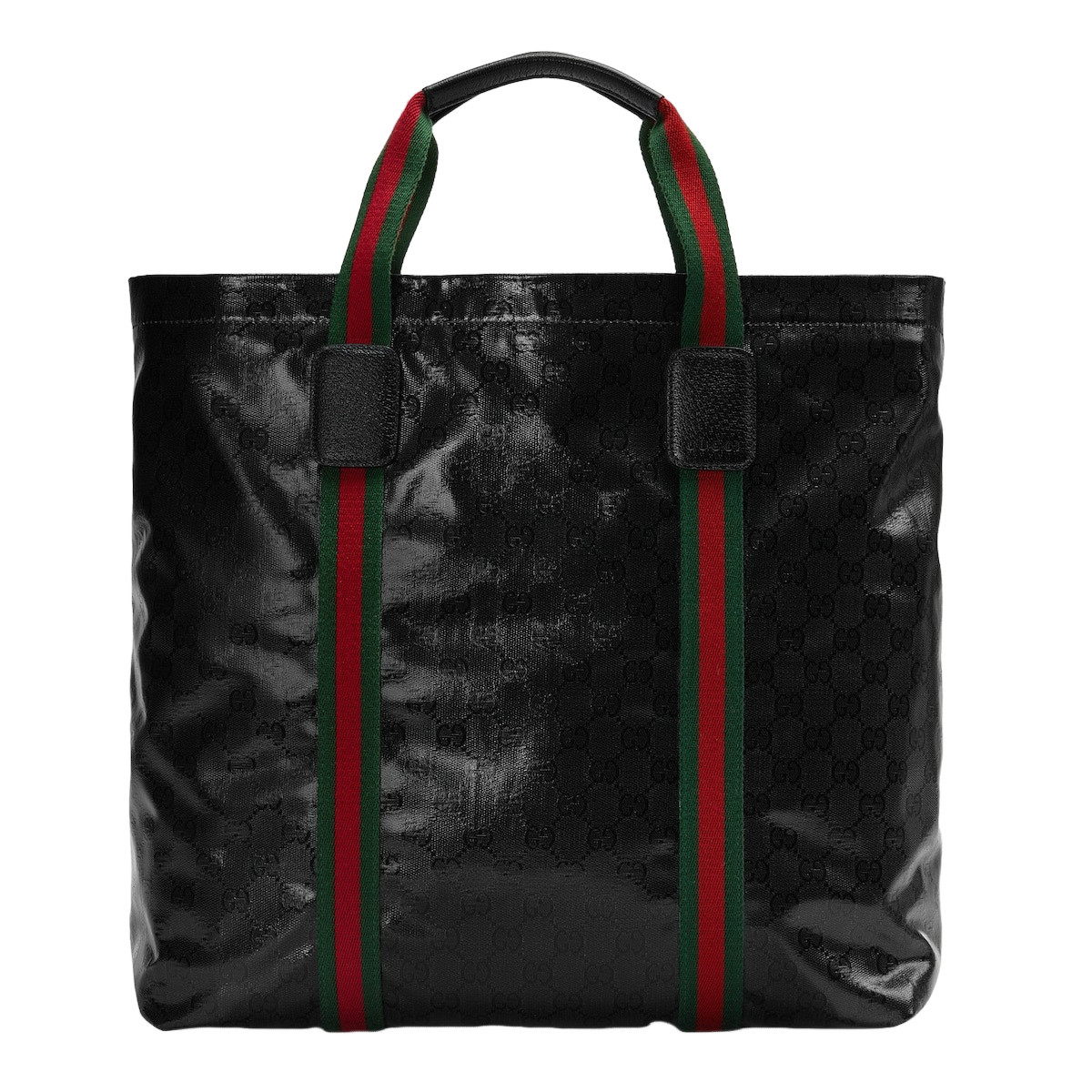 GUCCI $1450 Black GG Crystal Canvas Medium Tote Bag New & Authentic image 3