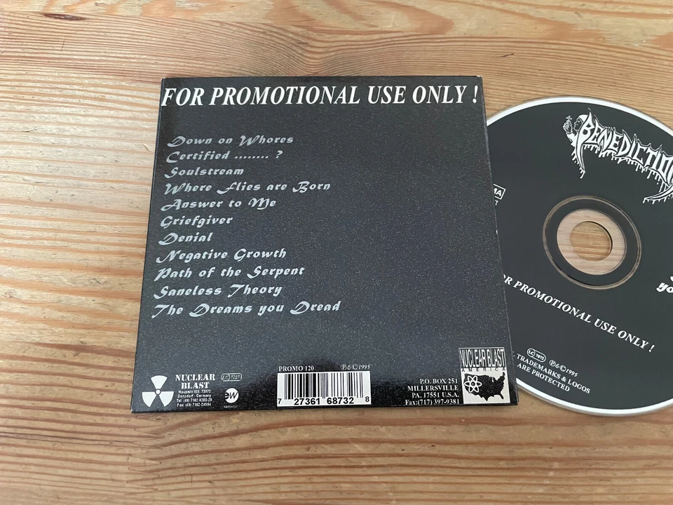 CD Metal Benediction - The Dreams You Dread (11 Song) Promo NUCLEAR BLAST cb - Bild 2 von 2