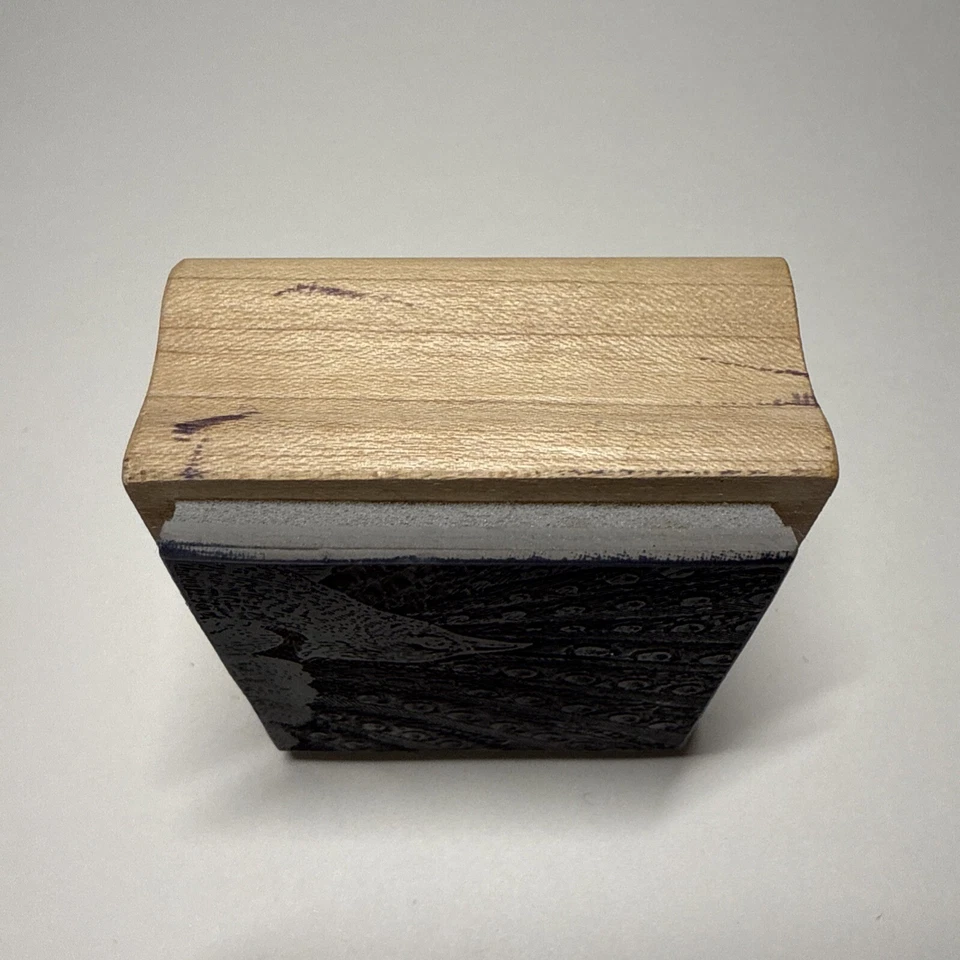 Пурпурный канадский резиновый штамп с перьями павлина 2 дюйма x 2 дюйма - Изображение 4 из 4