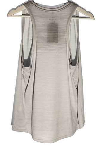 Women’s Nike Light Gray Training Tank Top Standard Fit DRI-FIT Size L New - Foto 2 di 7