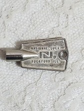 Vintage National Lock Freezer Key Pentagon Rockford Illinois IL