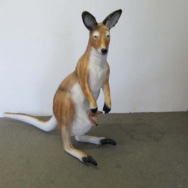 KäNguru Figur Lebensgroß Figur Statue Skulptur Australisches Deko Werbefigur-image