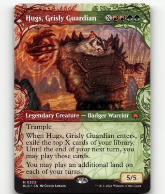 MTG Hugs, Grisly Guardian (Showcase) #333 - Bloomburrow | eBay MTG Hugs, Grisly Guardian (Showcase) #333 - Bloomburrow | eBay