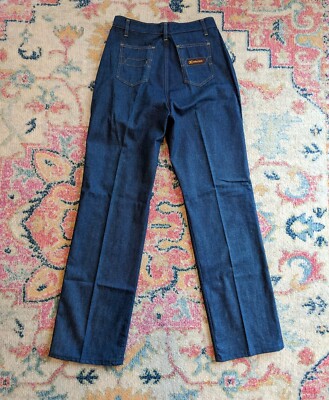 Montgomery Ward Jeans VINTAGE NOS Size 16, High Waist, Straight Leg 60s,  Raw