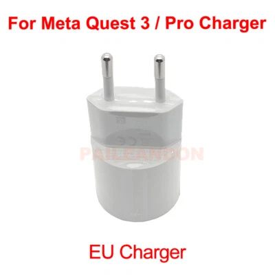 WECOOACC Original New Charger 18W 5V 3A EU Version Replacement For Meta Quest 3 / Pro