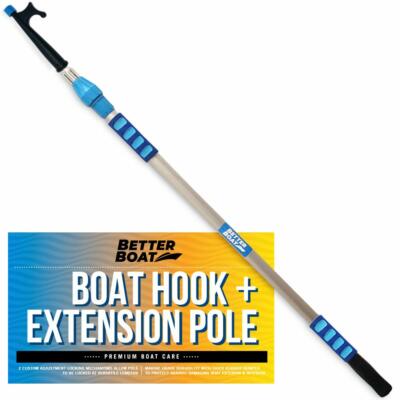 Boat Hook with Telescoping Pole and Standard Screw End 3/4'' Thread with Extens..
