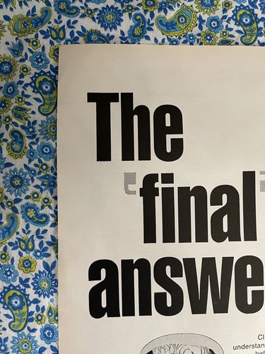 Vintage 1970 Cliff’s Notes Print Ad The Final Answer - Picture 4 of 7