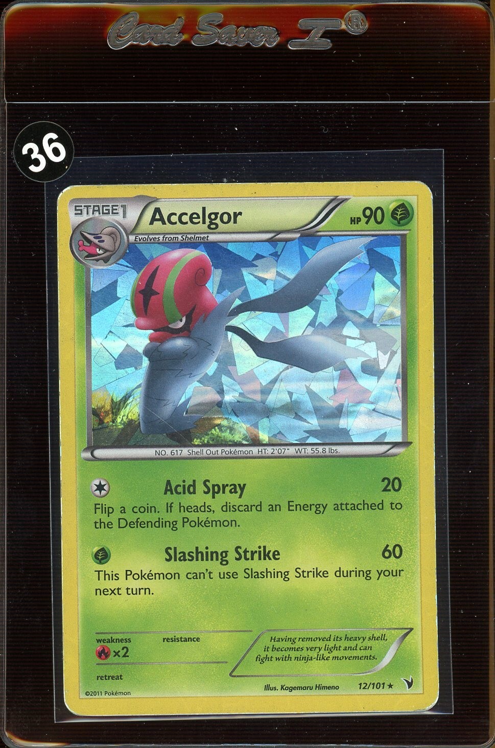 Pokémon TCG Noble Victories Cracked / Shattered Ice Holo Accelgor 12/101 | NM/LP
