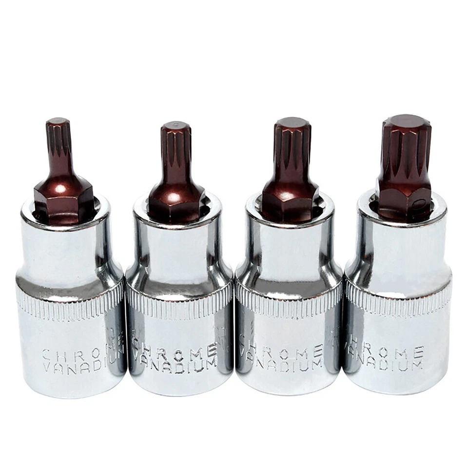 Impact Spline Hex Bit Set Socket 1/2" Drive Bits M12 M14 M16 M18 M5 M6 M8 M10 - Image 2 of 4