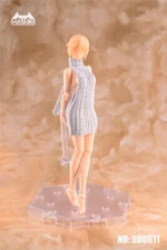 HASUKI 1/12 SD0611 Grey Hand-knitted Sweater F 6" Female Action Figure Body Toys