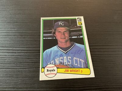 JIM WRIGHT 1982 DONRUSS AUTOGRAPHED SIGNED # 490 KANSAS CITY ROYALS