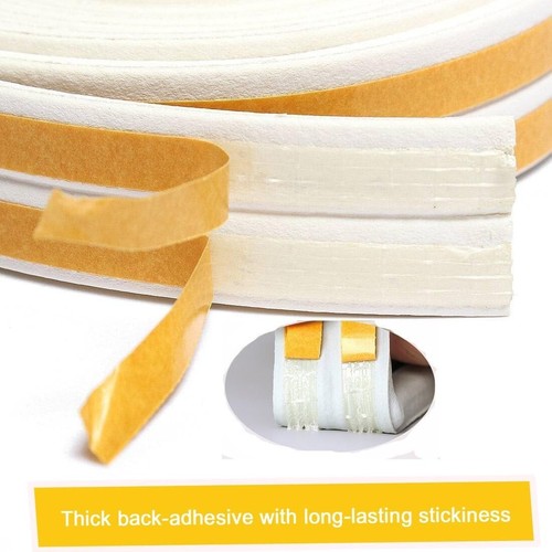 2 Rolls White 66Ft Long Doors and Windows Seal Strip Insulation Self-Adhesive - Picture 3 of 7