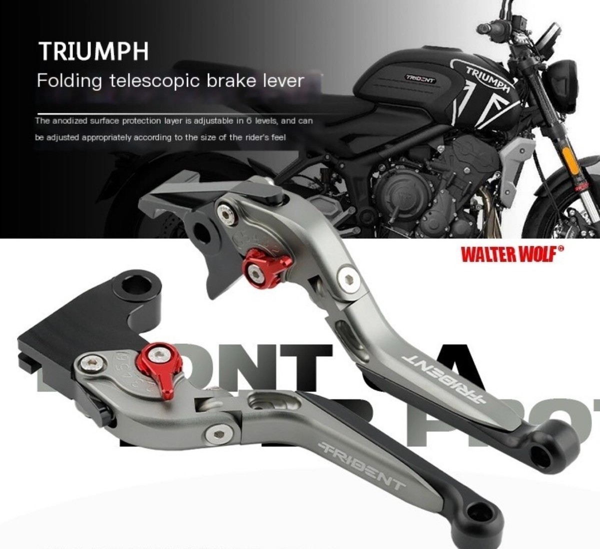 TRIDENT 660 2021-2025 TITANIUM ADJUSTABLE EXTENDABLE BRAKE CLUTCH