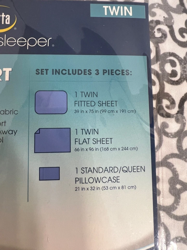 Комплект из 3 простыней Serta Perfect Sleeper Smart Comfort с Nanotex Twin - Изображение 3 из 3