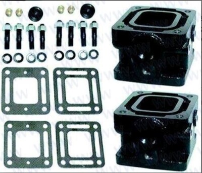 MerCruiser 3 inch Exhaust manifold Riser spacer kit 5.7 7.4 350 5.0 93320a13 3''