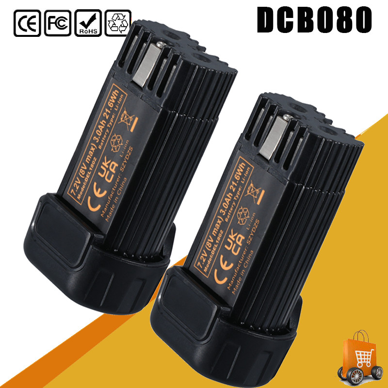 Pack 8V Lithium 3AH Battery For Dewalt DCB080 DCF680N1 DW4390 DCF680N2 DCF680G2