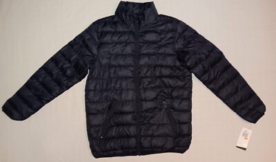 NWT $159 WOMENS PERRY ELLIS PORTFOLIO SOFT SHELL BLACK ZIP PUFFER JACKET SMALL