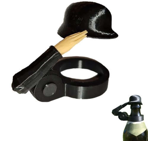 Soldat Gruß Bierflasche Helm,wiederverwendbar staubdicht Bierflasche Schutz Kapp - Bild 10 von 20