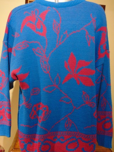 Tundra Women's Pink Floral Print Sweater XL - Picture 2 of 3
