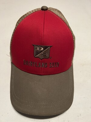 #ad #ad Dairyland Seed Hat University Of Wisconsin Cap Mesh Trucker Snap Back Red Beige $11.94
