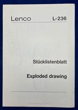 Original Lenco Turntable Exploded Drawing - L236