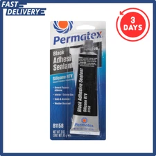 Permatex 81158 Black Silicone Adhesive Sealant 3 oz Tube Pack of 1-NEW Free Ship