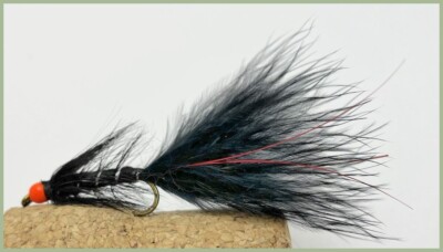 Hothead Flash Damsel Black Red Flash, Trout Flies size 10  choose amount
