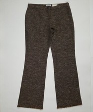 Moschino Cheap And Chic Wool Blend Tweed frayed Women's Pants Size 12 Brown