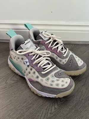 Nike Air React Jordan Delta 2 Herren Platinum Grape Ice Turnschuhe - Größe UK 8 - sehr guter Zustand