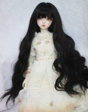 DIY,Long curly hair with bangs BJD Doll Soft Hair Wig for 1/3 1/4 1/6 Size,New