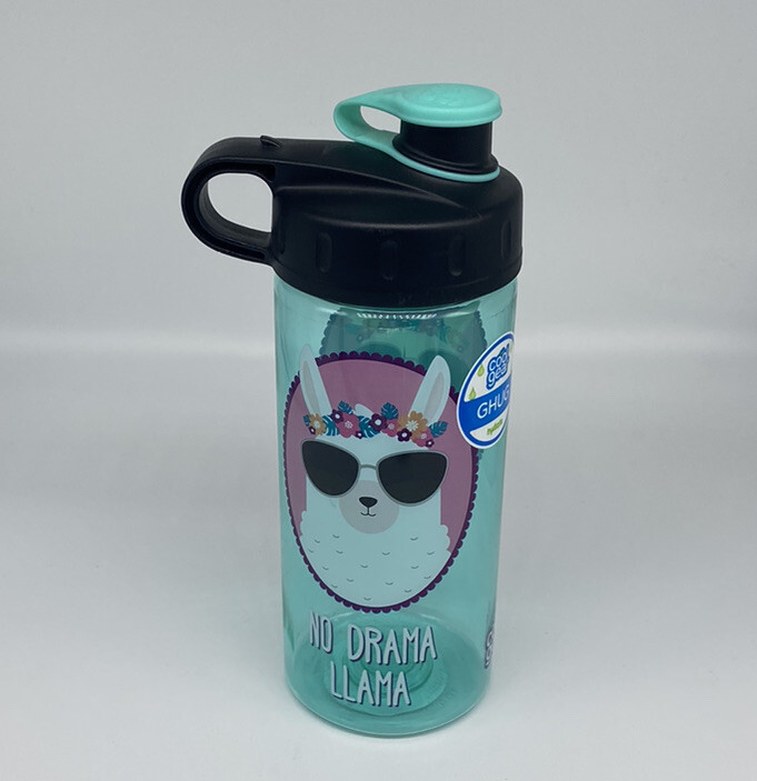 Cool Gear 16oz Plastic No Drama Llama Travel Water Drink Bottle New Teal